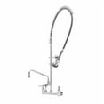 thumbnail image 1 of T&S Brass - Pre-Rinse Unit: 8'' Wall Mount, Add-On Faucet w/ 14'' Swing Nozzle, B-0044-R, B-0107 Sprayer 6'' Wall Bracket & Finger Hook, 1 of 2