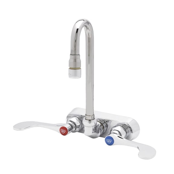 California Energy Commission Registered Lead Law Compliant 1.0 4 2 Handle Lever Wall Mount Workboard Faucet Chrome