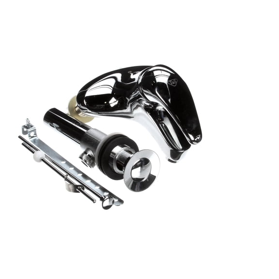 T&S Brass B-2710 Single Lever Faucet, 4-Inch Centerset, 4-Inch Handle, 2.2 Gpm Aerator, Pop-Up Drain Assembly