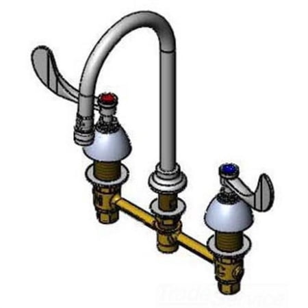 T&S Brass B-2862-LF16-WH4 Concealed Widespread Lavatory Faucet
