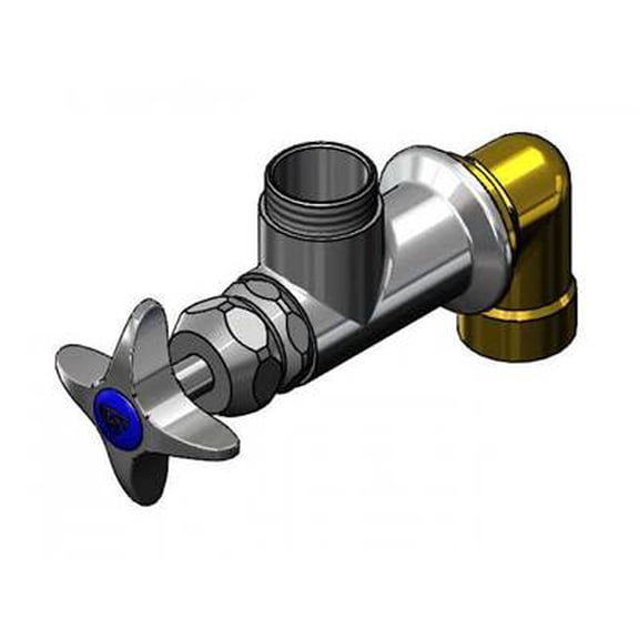 T&S Brass - Single Wall Mount Big-Flo Faucet, Less Nozzle, 00LL Street Elbow