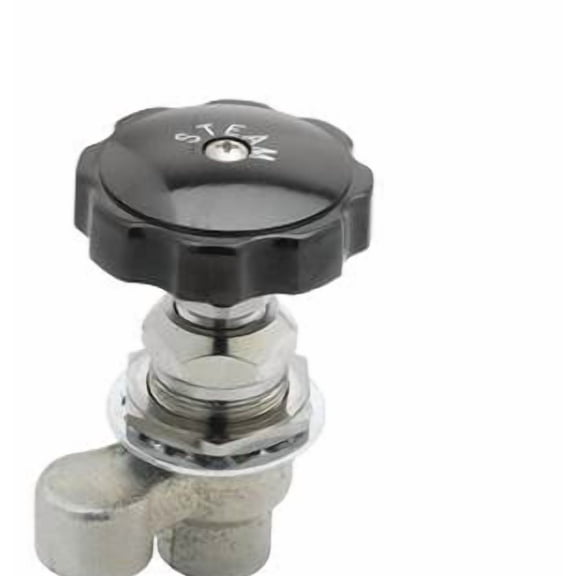 T&S Brass - Lab Fume Hood Valve, Steam Index, Heat Resistant Handle, 3/8'' NPT Female Inlet and Outlet