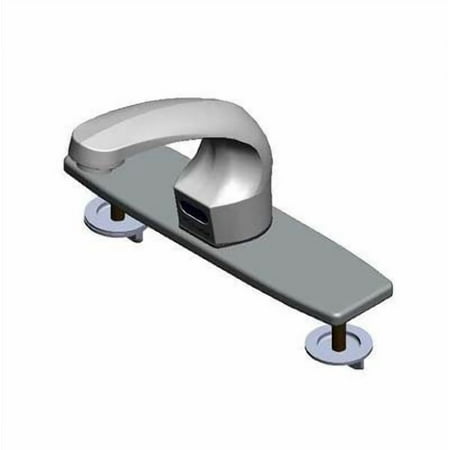 T&S Brass - ChekPoint Electronic Faucet, Deck Mount, Single Hole Spout, AC/DC Module, 8'' Deck Plate