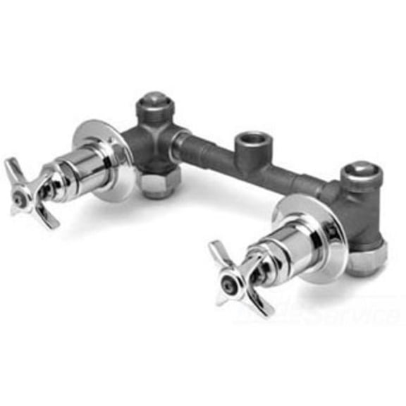 T&S BRASS B-1035-ST CONCEALED BYPASS MIXING VALVE, 1/2 NPT FEMALE INLETS & OUTLETS, LOOSE