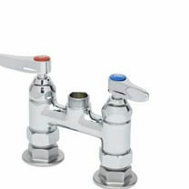 T&S Brass - Double Pantry Base Faucet, Swivel Outlet, Deck Mount, 4'' Centers, Less Nozzle