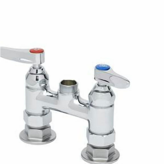 T&S Brass - Double Pantry Base Faucet, Swivel Outlet, Deck Mount, 4'' Centers, Less Nozzle