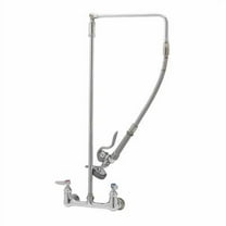 T&S Brass - Pre-Rinse, Overhead Swivel Arm, 8'' Wall Mount Base, B-0107 Spray Valve