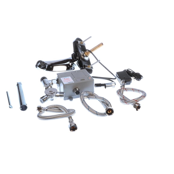 T&S Brass EC-3103-VF05 Deck Mount 4-Inch Center Set Ac/Dc Central Module 0.5 Gpm Spray Device Faucet