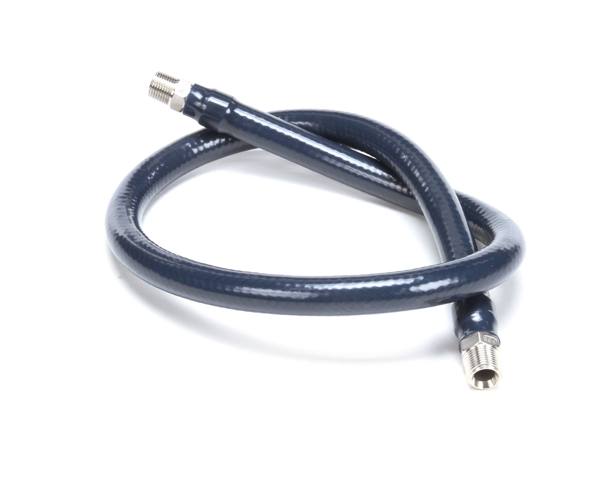 T&S Brass HW-2B-36 Water Hose with Male Fittings, 3/8" Diameter and 36" Long