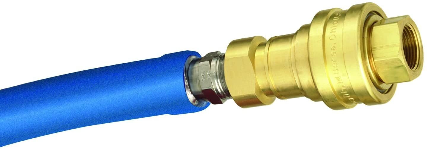 TS Brass HW-4C-72 Water Hose with Quick Disconnect, 1/2-Inch Diameter and 72-Inch Long