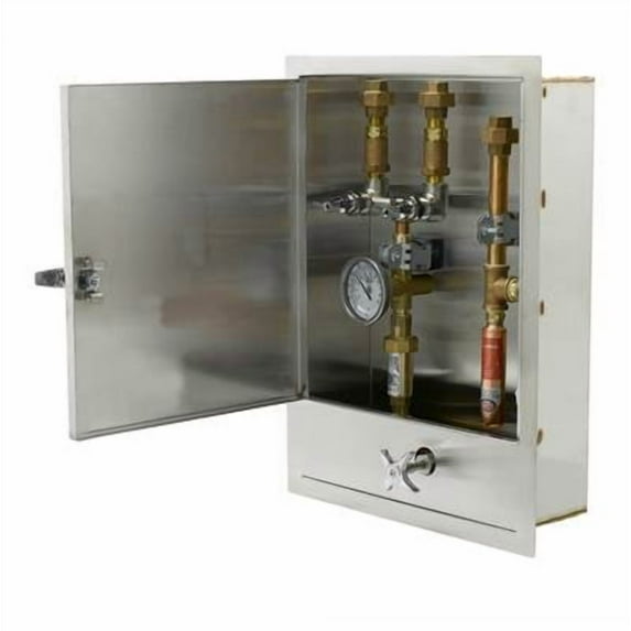 T S Brass Hose Reel Control Cabinet with Control Valve Temp Gauge T S Brass Hose Reel Control Cabinet with Control Valve Temp Gauge