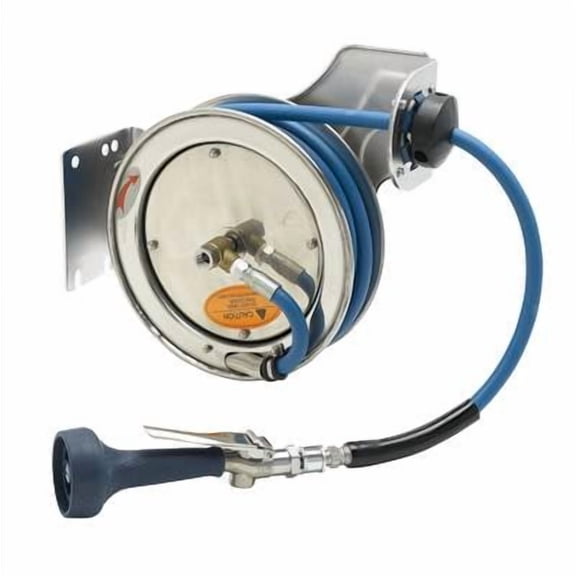 T&S Brass - Hose Reel, Open, Stainless Steel, 3/8'' ID x 15' Hose, B-0108 Spray Valve