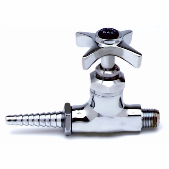 T&S Brass - Lab Straight Stop, 3/8'' NPT Male Inlet