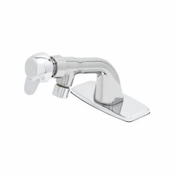 T&S Brass - Lavatory Faucet, VR Deck Plate, Pivot-Action Metering, 0.5 GPM VR Outlet Device