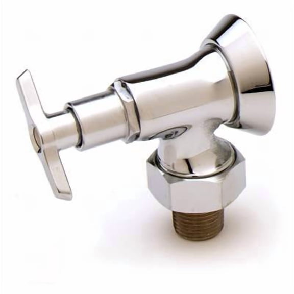 T&S Brass - Loose Key Angle Stop, 1/2'' NPT Female Inlet, 3/8'' NPT Female Union Coupling Outlet