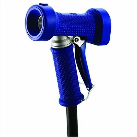 T&S Brass - Water Gun, Rear Trigger, 9/16'' Orifice, 3/4'' Coupling, Stainless Steel, Blue Rubber Cover