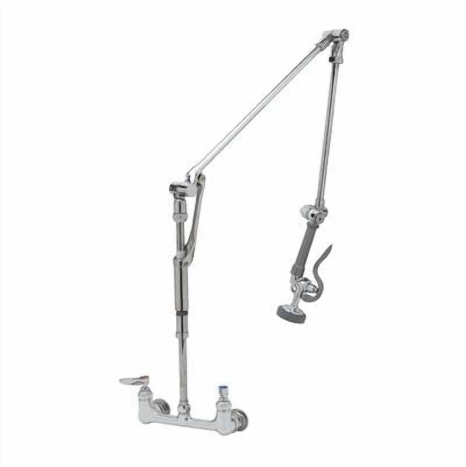 T&S Brass - Pre-Rinse, Roto-Flex Design, Wall Mount Base, 8'' Centers ...