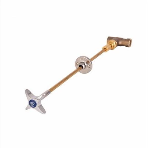 T&S Brass - Remote Control Valve for Gases, 4-Arm Handle, 3/8'' NPT Female Inlet and Outlet