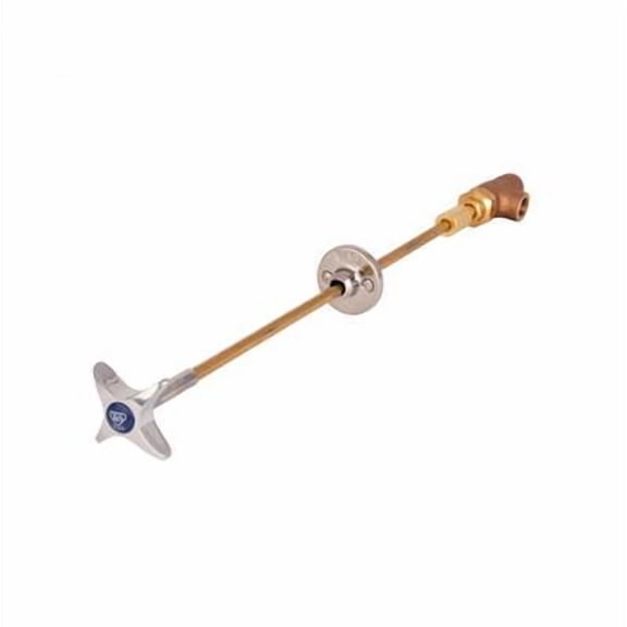 T&S Brass - Remote Control Valve for Gases, 4-Arm Handle, 3/8'' NPT Female Inlet and Outlet