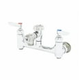 thumbnail image 1 of T&S Brass - Service Sink Faucet, Wall Mount, 8'' Centers, Vac. Breaker, Built-In Stops, Polished, 1 of 2