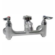 T&S Brass Service Sink Faucet, 8 Centers, Chrome