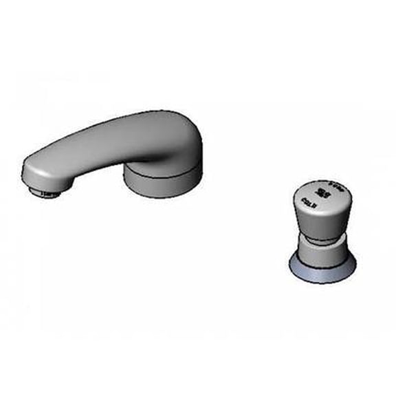 T&S Brass - Single Temp Faucet, Push Button Metering, Cold Water Only, 5'' Cast Spout, B-0199-08-N05