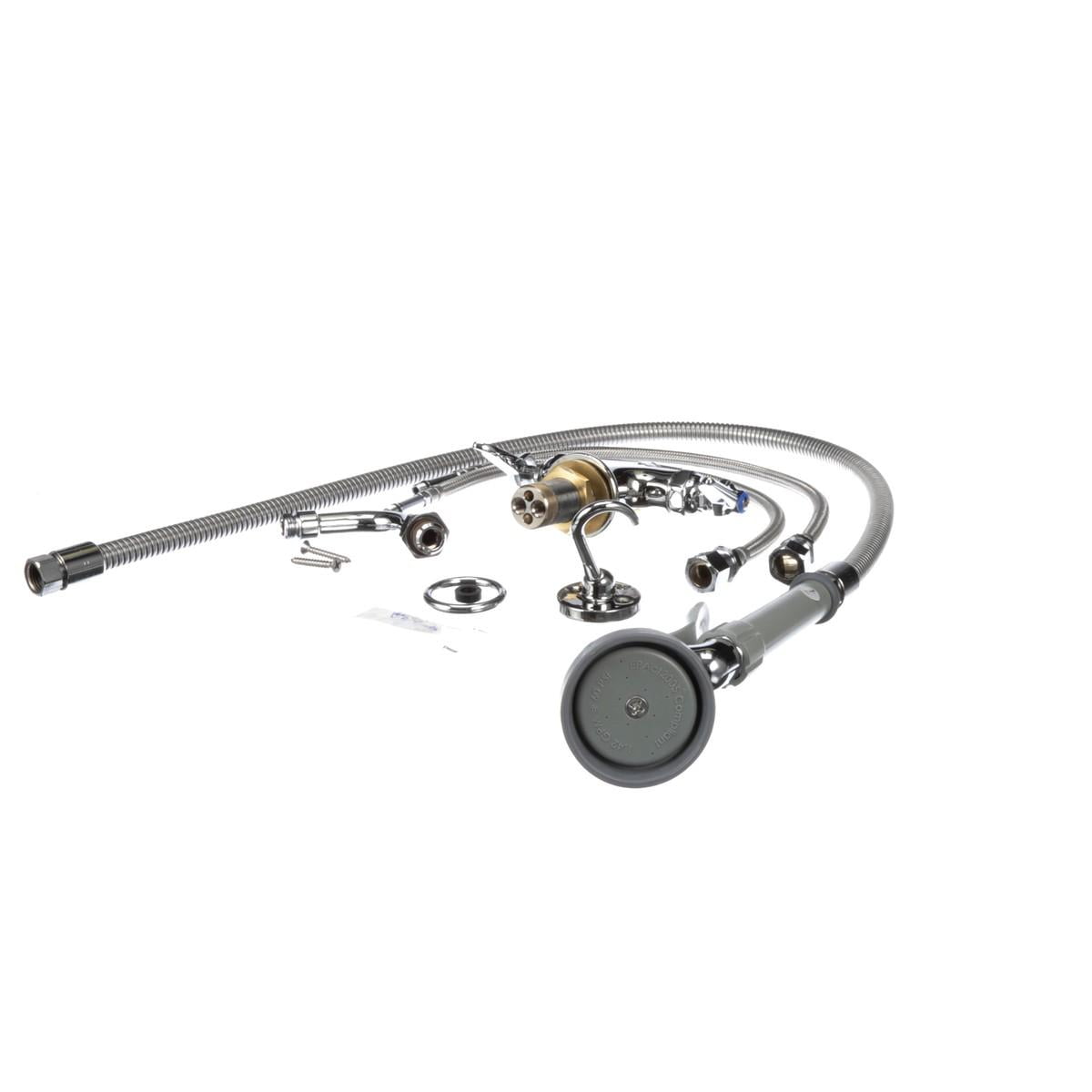 T&S Brass Spray Assembly, Single Hole Base, Angled Spray Val B-0160 ...