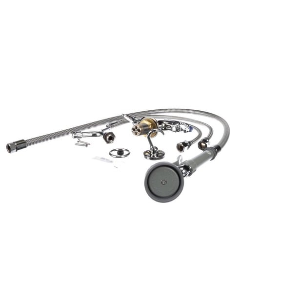 T&S Brass Spray Assembly, Single Hole Base, Angled Spray Val B-0160 - Genuine OEM Replacement Part