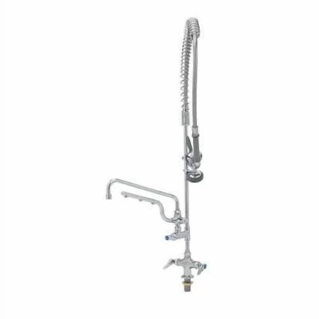 T&S Brass - ULTRARINSE PRU w/ Single Hole Faucet, Quarter-Turn Eterna w/ Spring Checks