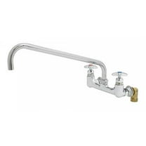 T&S Brass - Big-Flo Mixing Faucet, Wall Mount, 8'' Centers, 18'' Swing Nozzle, 00LL Inlets
