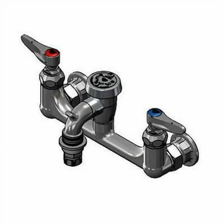 T&S Brass - Service Sink Faucet, Vacuum Breaker, Rough Chrome, Quick-Disconnect Outlet