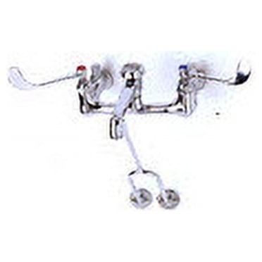 Wall-Mounted Plastic Utility Sink With Hot/Cold Faucet - For Garage, Basement, Laundry - 20x7.9x17.3