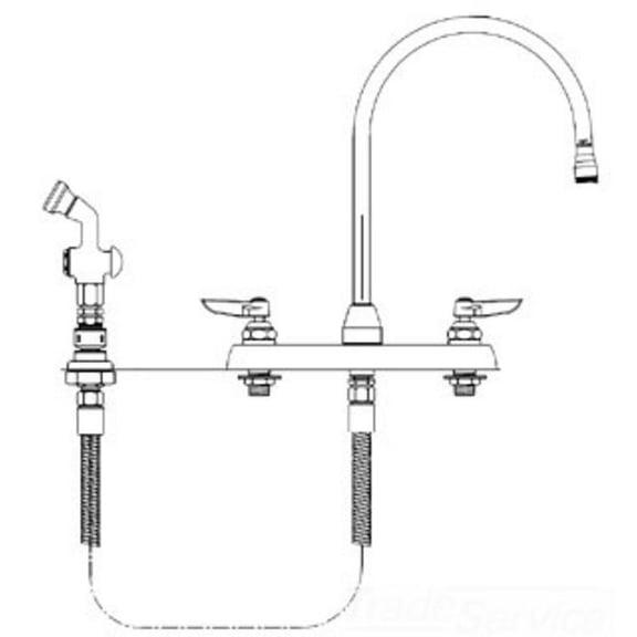 T&S Brass B-1172-T Workboard Faucet
