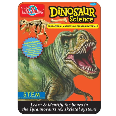 T.S. Shure Dinosaur Science & Anatomy Educational Magnets Tin
