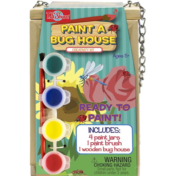 T.S. Shure Paint A Bug House Kit Wood 6 pc