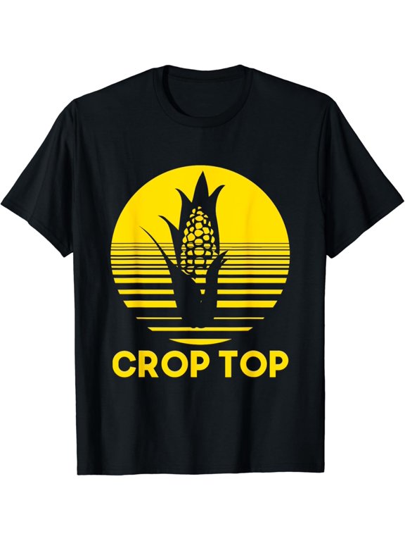 Corn Crop Top Funny Farmer Farming Corn Lover Summer Gift T-ShirtMen and women, Black T-shirt, size: Extra large