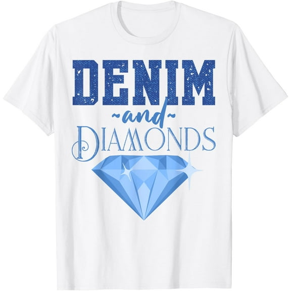 Denim Fabric Diamonds Stylish Skinny Jeans Lover T-ShirtMen and women, Black T-shirt, size: Extra large S-4XL