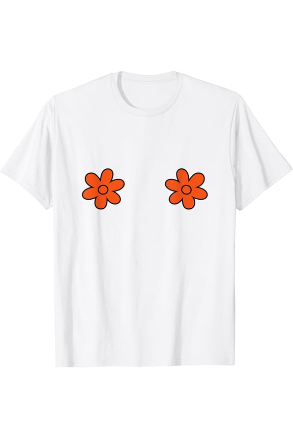 T-SHIRT Hippie Daisy Flower Power Boob T-SHIRT mens t shirt,white,women,funny,misfits,men,journey