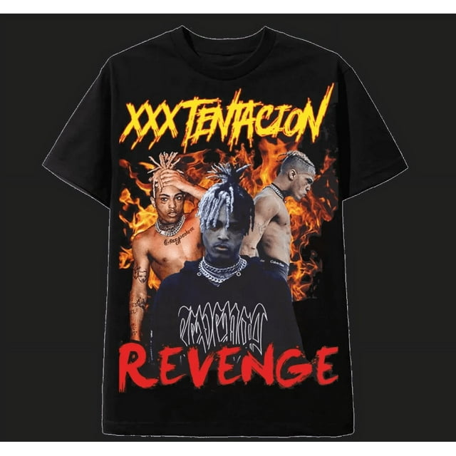 T-SHIRT NOIR XXXTENTACION REVENGE T Shirt Tee Unisex, Color: Black, Size: L