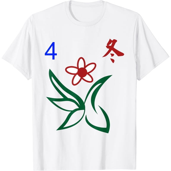 T-SHIRTChinese Mahjong Mah Jong Game Blue Tiles Seasons Winter Four T-Shirt mens t shirt，white，women，funny，misfits，men，journey