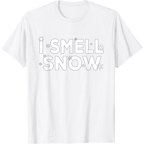 T-SHIRTCute Snowflake Pattern For Winter Vacation - I Smell Snow T-Shirt mens t shirt,white,women,funny,misfits,men,journey