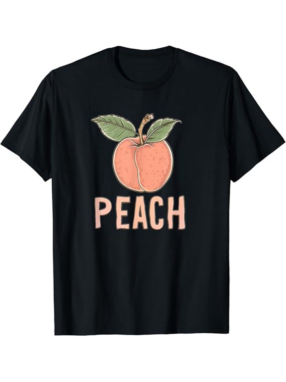 T-SHIRTFun Peach Fruit for Fruits and Peaches Season Lovers T-Shirt mens t shirt,black,women,funny,misfits,men,journey