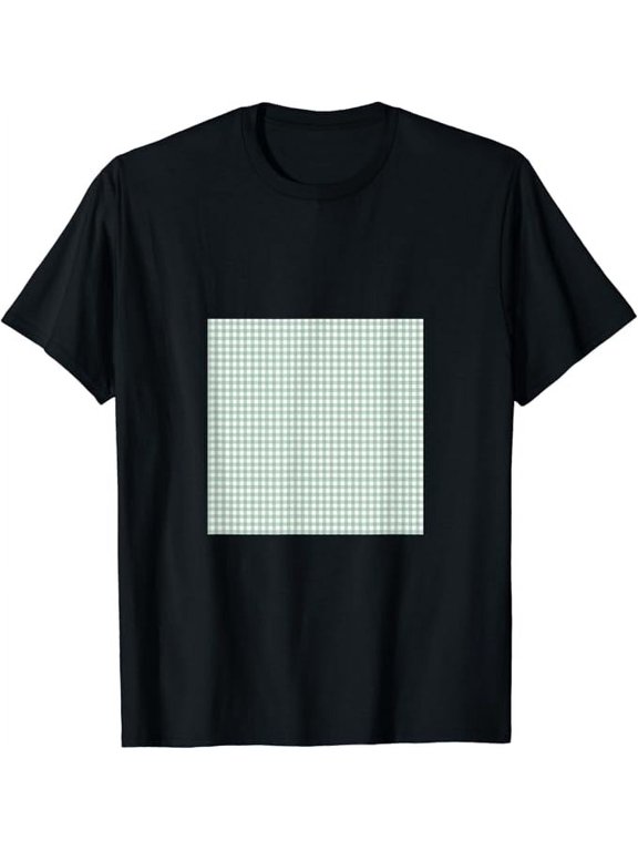 T-SHIRTGreen Gingham,squares,checked,plaid,pattern T-Shirt mens t shirt,black,women,funny,misfits,men,journey