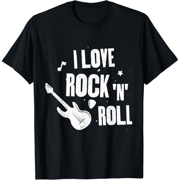 T-SHIRTI love rock and roll T-Shirt mens t shirt,black,women,funny,misfits,men,journey