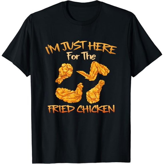 T-SHIRTIm Just Here For The Fried Chicken Funny Fried Chicken Lover T-Shirt mens t shirt,black,women,funny,misfits,men,journey