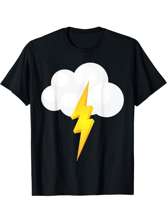 T-SHIRTLIGHTNING T-shirt Thunder Lightning Bolt Storm Cloud Strikes mens t shirt,black,women,funny,misfits,men,journey