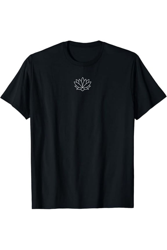 T-SHIRTMinimalistic East Asian Lotus Flower T-Shirt mens t shirt,black,women,funny,misfits,men,journey