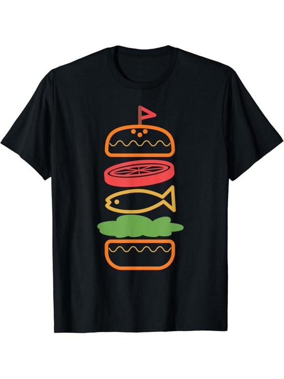 T-SHIRTSimple and fun fish sandwiches T-Shirt mens t shirt,black,women,funny,misfits,men,journey