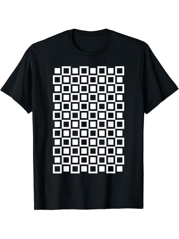 T-SHIRTSquares in Squares Optical Art Pattern for Mums Dads & Kids T-Shirt mens t shirt,black,women,funny,misfits,men,journey