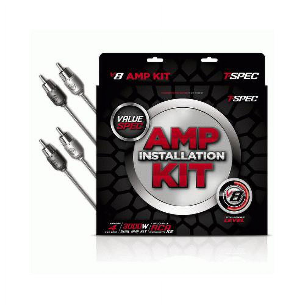 TSPEC V84DAK AMP Kits V8 Series v8 AMP KITS 4 AWG DUAL AMP KIT